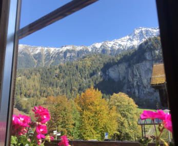 View from the sofa in the direction of M�nnlichen